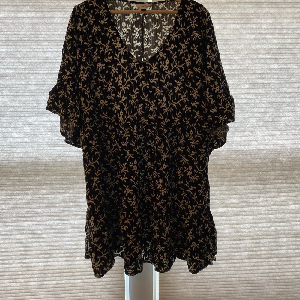 Black and white floral dress